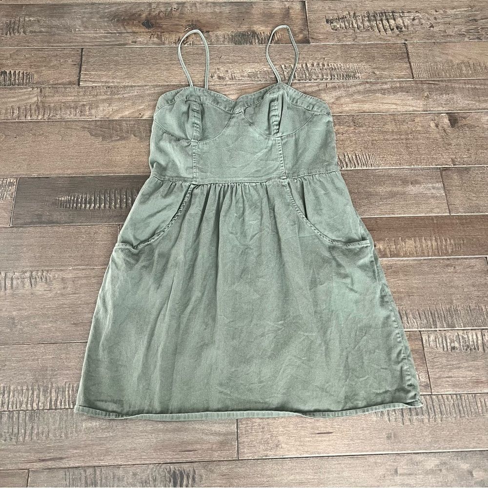 Mossimo Supply Co. Spaghetti Strap Dress Green Mini Short M